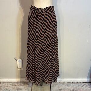 Ever New Donna Godet midi skirt in zebra stripe pattern Size 6